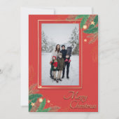 フェスティバルレッドメリークリスマスフォト シーズンカード (正面)