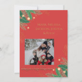 フェスティバルレッドメリークリスマスフォト シーズンカード (裏面)