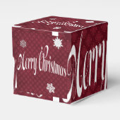 フェスティバルレッドメリークリスマス装飾 フェイバーボックス (正面サイド)