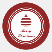 フェスティバルレッドメリークリスマス ラウンドシール (正面)