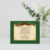 フェスティバルレッドリボンホリデーパーティー招待状 招待状 (スタンド正面)