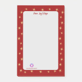 フェスティバルレッド企業のロゴ星ピースホープ ポストイット (正面)