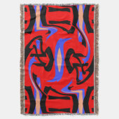 フェスティバルレッド先住民インディアンとアー日本のトブレンド スローブランケット (正面縦)