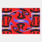 フェスティバルレッド先住民インディアンとアー日本のトブレンド ラッピングペーパーシート (正面3)