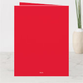 フェスティバルレッド応援新年金ゴールドスノーフレーク写真 カード (裏面)