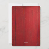 フェスティバルレッド素朴クリスマスフォト シーズンカード (裏面)