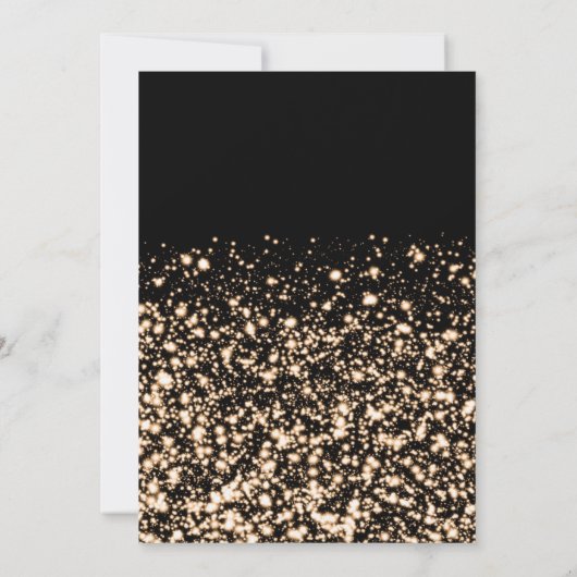 フェスティバルレッド金ゴールドウィンターシャイニースターズカンパニークリスマス 招待状 (裏面)