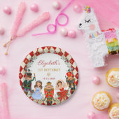 フェスティバルレッド金ゴールドナッツクラッカー誕生日ホリデーパーティー ペーパープレート (パーティー)