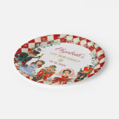 フェスティバルレッド金ゴールドナッツクラッカー誕生日ホリデーパーティー ペーパープレート (アングル)