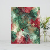 フェスティバルレッド&グリーンアルコールインクスクラップブック紙 (スタンド正面)