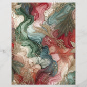 フェスティバルレッド&グリーンアルコールインクスクラップブック紙 (裏面)