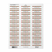 フェスティバルレッド&グリーンクリスマス住所 シール (フルシート)