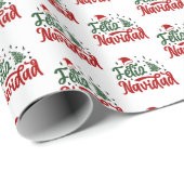 フェスティバルレッド&グリーンフェリズナビダッド ラッピングペーパー (ロールコーナー)