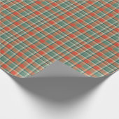 フェスティバルレッド&グリーンプレイドクリスマスプレゼント ラッピングペーパー (角)