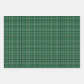 フェスティバルレッド、グリーン、ブルーホリデープレイド ラッピングペーパーシート (正面2)