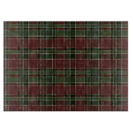 フェスティバルレッド、グリーン、金ゴールドコージークリスマスプレド カッティングボード (正面)