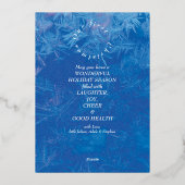 フェスティバルレッド&ブルー初めてのクリスマス3 Photo Collage 箔シーズンカード (裏面)