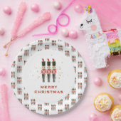 フェスティバルレッド&金ゴールドくるみ割りクリスマス ペーパープレート (パーティー)