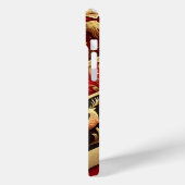 フェスティバルレッド&金ゴールドクリスマスツリーズホリー Case-Mate iPhoneケース (裏面 / 左)