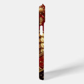 フェスティバルレッド&金ゴールドクリスマスツリーズホリー Case-Mate iPhoneケース (裏面 / 右)