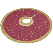 フェスティバルレッド&金ゴールドスタークリスマスツリースカート フリース ツリースカート (アングル)