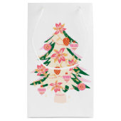 フェスティバルレトロおもしろいクリスマスツリーオーナメント スモールペーパーバッグ (裏面)