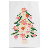 フェスティバルレトロおもしろいクリスマスツリーオーナメント ミディアムペーパーバッグ (正面)