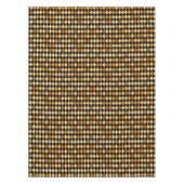 フェスティバルレトロオレンジブラックダイヤモンドパターン テーブルクロス (正面)