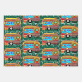 フェスティバルレトロキャンパーハッピーホリデイズ ラッピングペーパーシート (正面3)