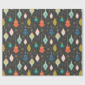 フェスティバルレトロクリスマスオーナメント ラッピングペーパー (フラット)