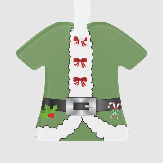 フェスティバルレトロクリスマスサンタクロース小妖精や小人 オーナメント (正面)