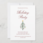 フェスティバルレトロクリスマスツリーホリデーパーティー 招待状 (正面)