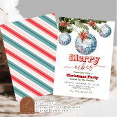 フェスティバルレトロクリスマスディスコボールパーティー 招待状