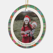 フェスティバルレトロクリスマスプレッドキュート名門私立校風の写真 セラミックオーナメント (左)