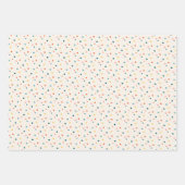 フェスティバルレトロクリスマスライトストライプドット ラッピングペーパーシート (正面3)