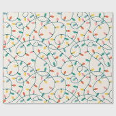 フェスティバルレトロクリスマスライトストランドパターン ラッピングペーパー (フラット)