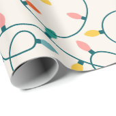 フェスティバルレトロクリスマスライトストランドパターン ラッピングペーパー (ロールコーナー)