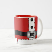 フェスティバルレトロクリスマスレッドスーツサンタクロース ツートーンマグカップ (正面右)