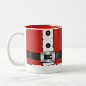 フェスティバルレトロクリスマスレッドスーツサンタクロース ツートーンマグカップ (左)