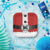 フェスティバルレトロクリスマスレッドスーツサンタクロース ペーパープレート (パーティー)