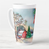 フェスティバルレトロクリスマスヴィンテージファーム カフェラテマグ (左アングル)