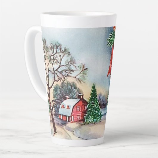 フェスティバルレトロクリスマスヴィンテージファーム カフェラテマグ (左アングル)