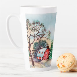 フェスティバルレトロクリスマスヴィンテージファーム カフェラテマグ