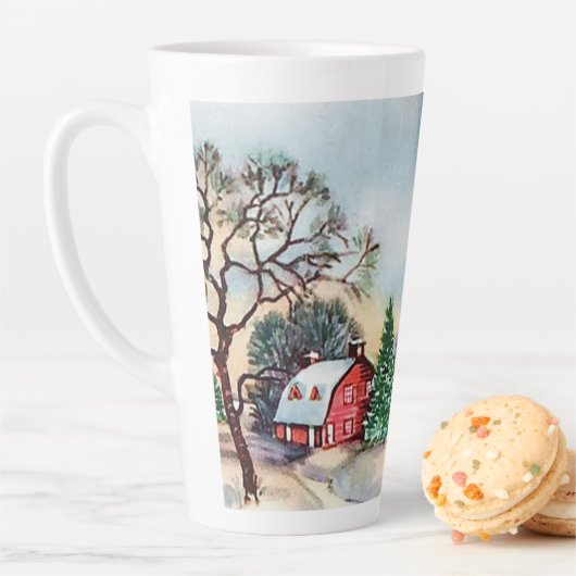 フェスティバルレトロクリスマスヴィンテージファーム カフェラテマグ (インサイチュ)