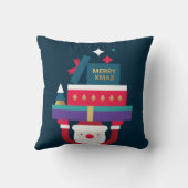 フェスティバルレトロサンタ装飾用クッション – ホリデーギフト クッション (裏面)