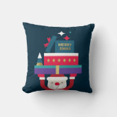 フェスティバルレトロサンタ装飾用クッション – ホリデーギフト クッション (正面)