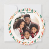 フェスティバルレトロホリデーツリーフォトカード シーズンカード (正面)