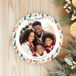 フェスティバルレトロホリデーツリーフォトカード シーズンカード