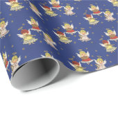 フェスティバルレトロヴィンテージクリスマスエンジェルタイル ラッピングペーパー (ロールコーナー)