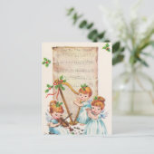 フェスティバルレトロヴィンテージクリスマスエンジェル シーズンポストカード (スタンド正面)